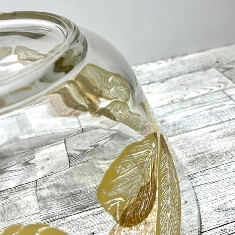 Vintage Mid Century Gold Leaf Bowl Set of 3